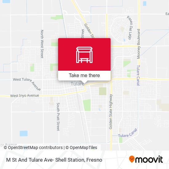 M St And Tulare Ave- Shell Station map