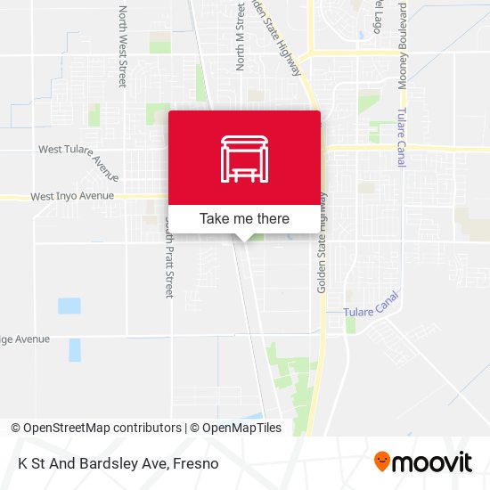 K St And Bardsley Ave map