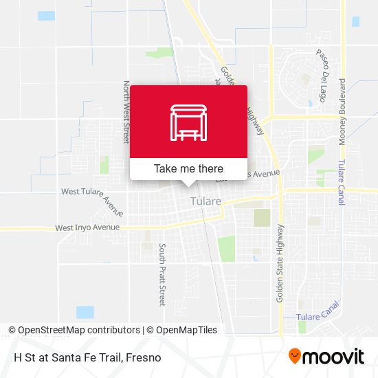 H St at Santa Fe Trail map