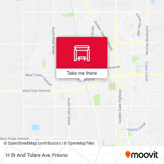 Mapa de H St And Tulare Ave