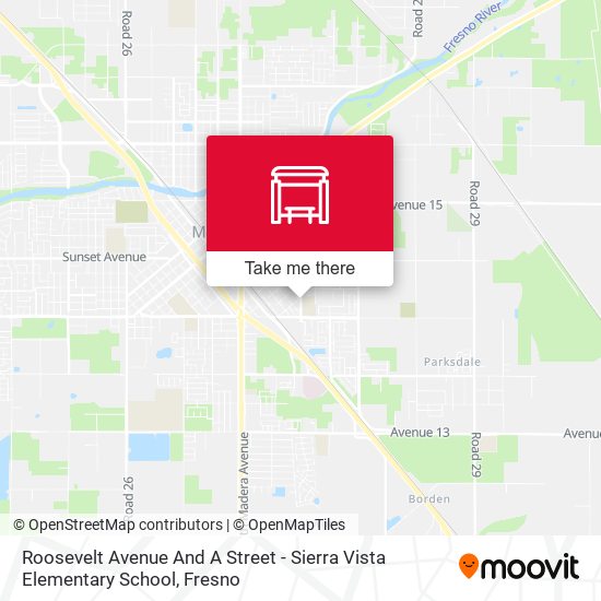 Roosevelt Avenue And A Street - Sierra Vista Elementary School map
