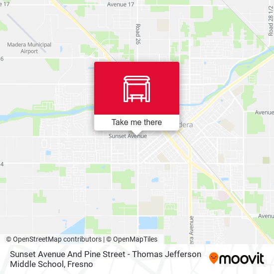 Sunset Avenue And Pine Street - Thomas Jefferson Middle School map