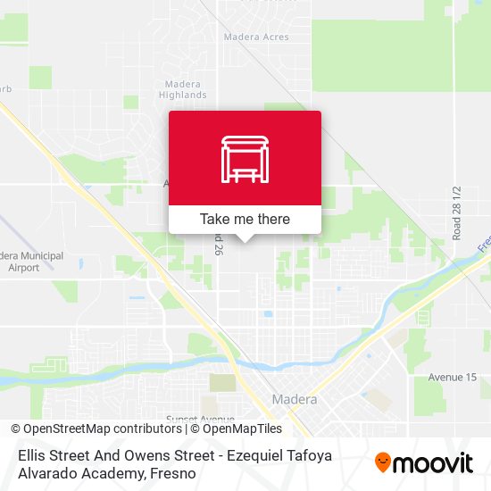 Ellis Street And Owens Street - Ezequiel Tafoya Alvarado Academy map