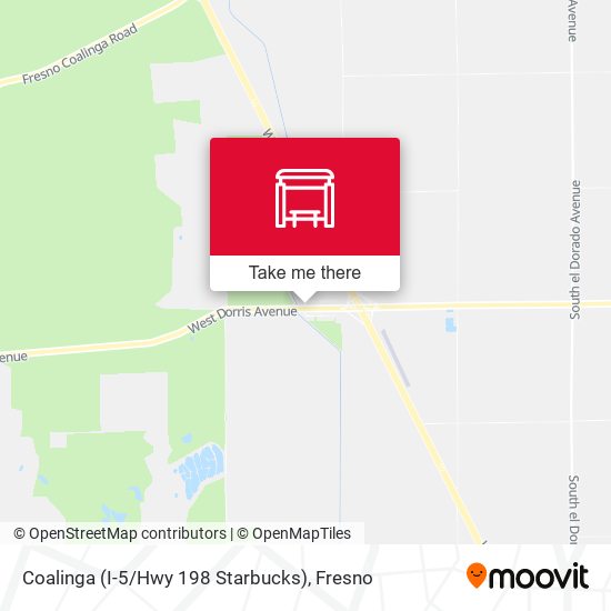 Mapa de Coalinga (I-5 / Hwy 198 Starbucks)
