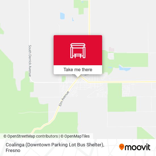Mapa de Coalinga (Downtown Parking Lot Bus Shelter)