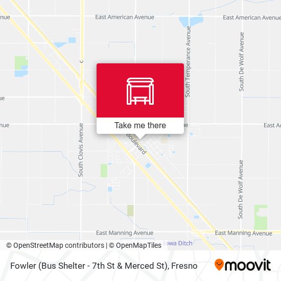 Mapa de Fowler (Bus Shelter - 7th St & Merced St)