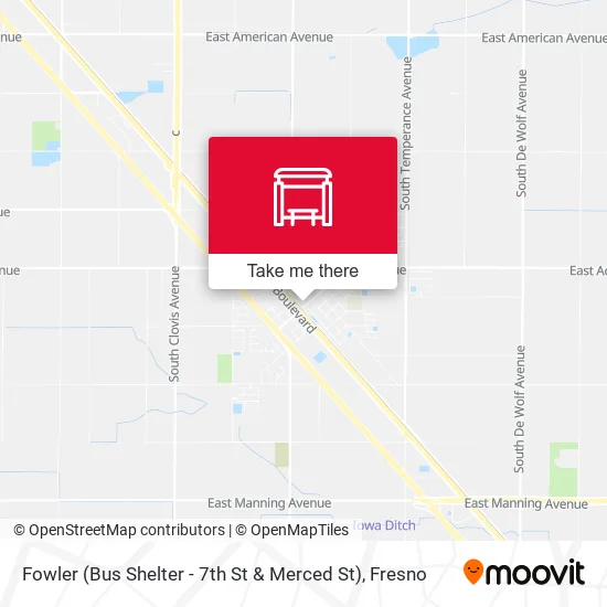 Mapa de Fowler (Bus Shelter - 7th St & Merced St)