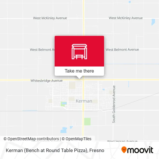 Kerman (Bench at Round Table Pizza) map