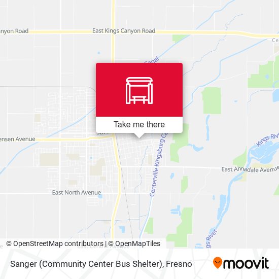 Sanger (Community Center Bus Shelter) map