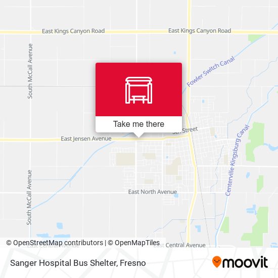Mapa de Sanger Hospital Bus Shelter