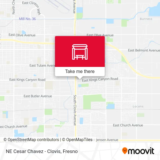 NE Cesar Chavez - Clovis map