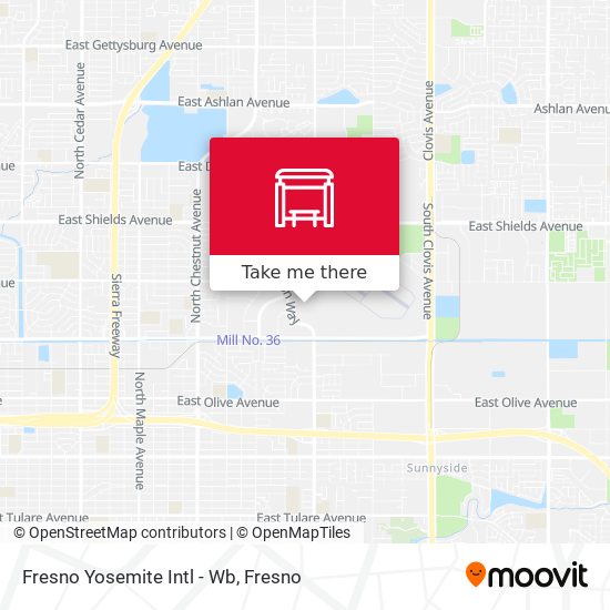 Mapa de Fresno Yosemite Intl - Wb