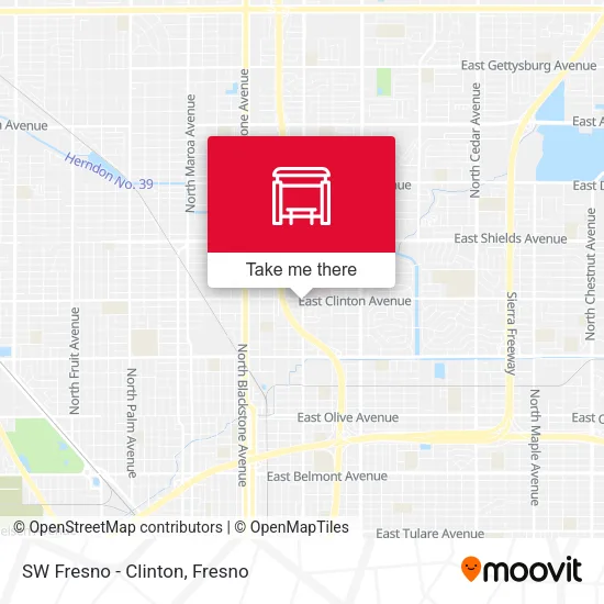 Mapa de SW Fresno - Clinton