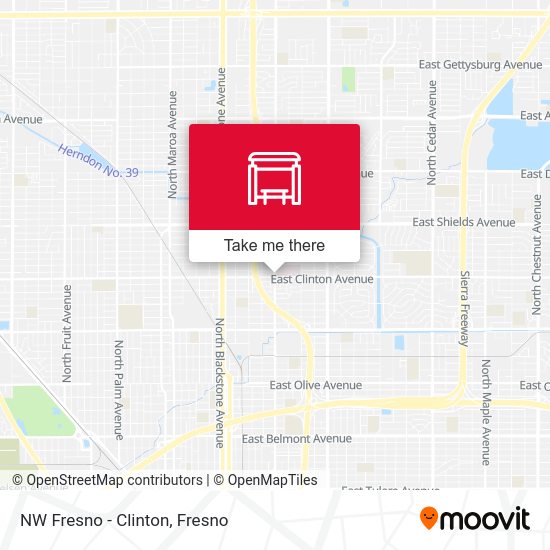 Mapa de NW Fresno - Clinton
