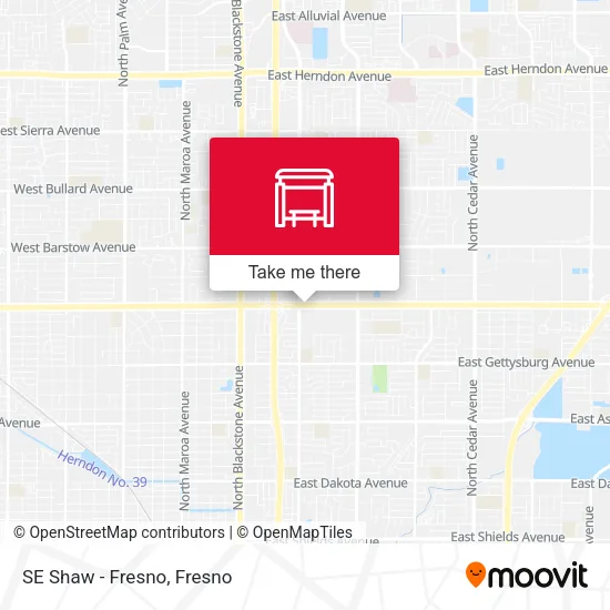 SE Shaw - Fresno map