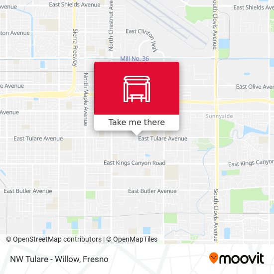 NW Tulare - Willow map