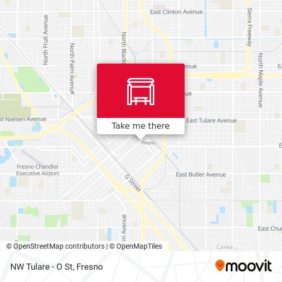 NW Tulare - O St map