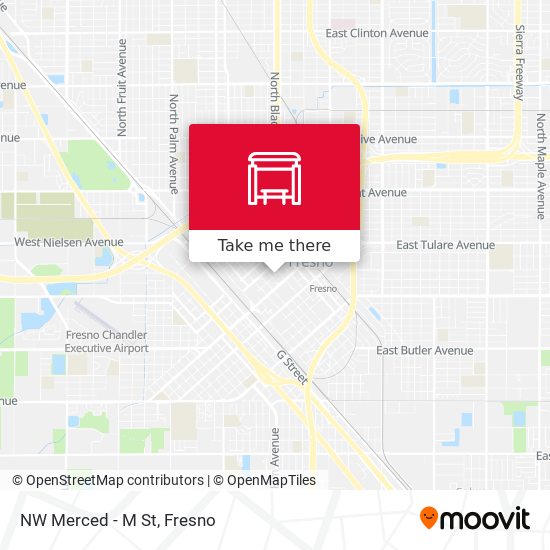 NW Merced - M St map