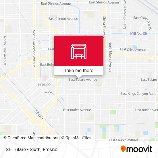 Mapa de SE Tulare - Sixth
