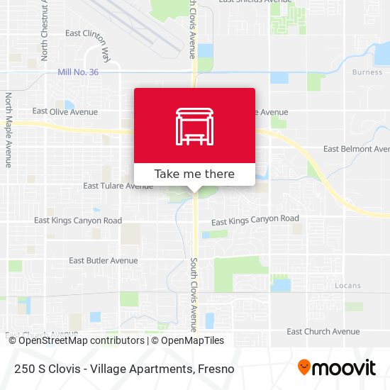 250 S Clovis - Village Apartments map