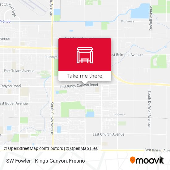 SW Fowler - Kings Canyon map