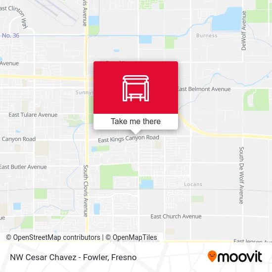 NW Cesar Chavez - Fowler map