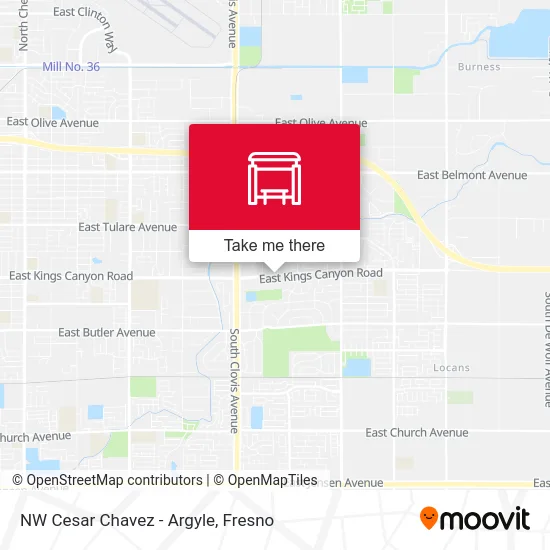 NW Cesar Chavez - Argyle map