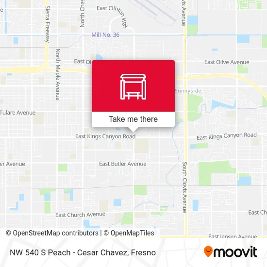NW 540 S Peach - Cesar Chavez map