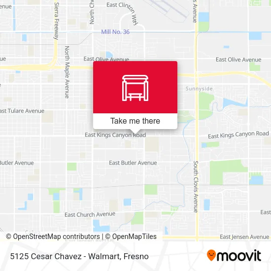 5125 Cesar Chavez - Walmart map