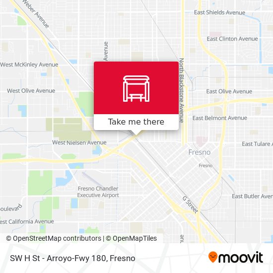 SW H St - Arroyo-Fwy 180 map