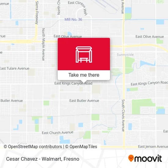 Mapa de Cesar Chavez - Walmart