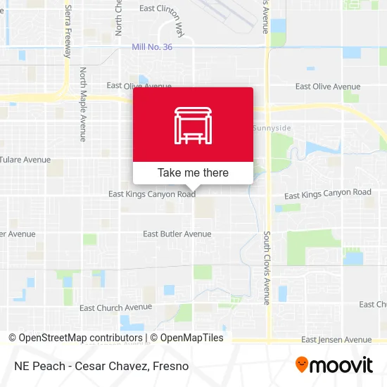 NE Peach - Cesar Chavez map