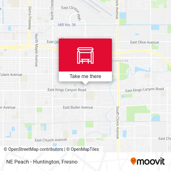 Mapa de NE Peach - Huntington
