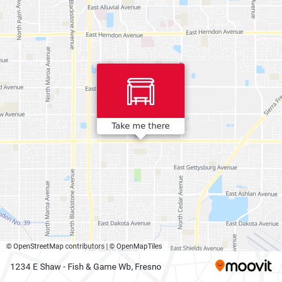 Mapa de 1234 E Shaw - Fish & Game Wb