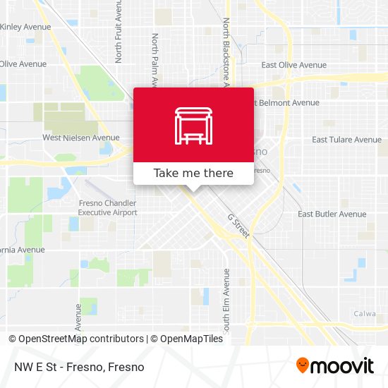 NW E St - Fresno map