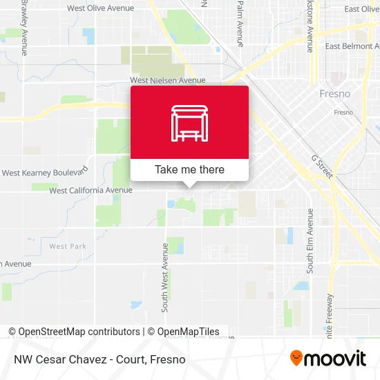 NW Cesar Chavez - Court map