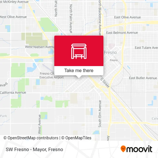 Mapa de SW Fresno - Mayor