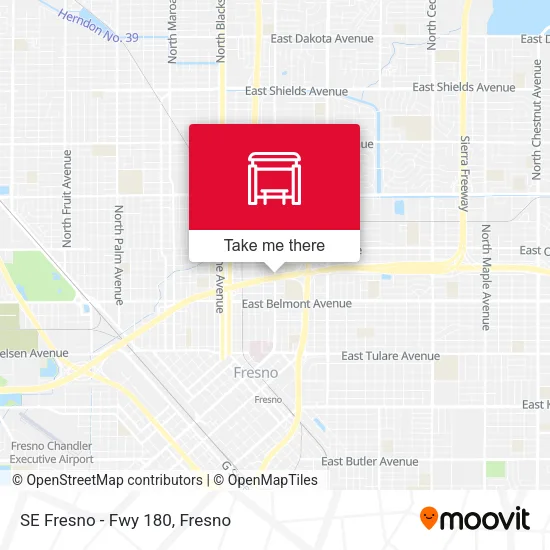SE Fresno - Fwy 180 map