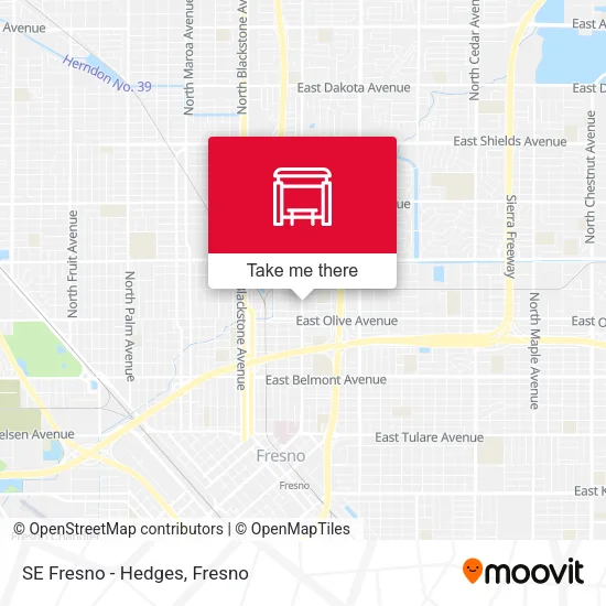 Mapa de SE Fresno - Hedges