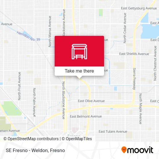 Mapa de SE Fresno - Weldon