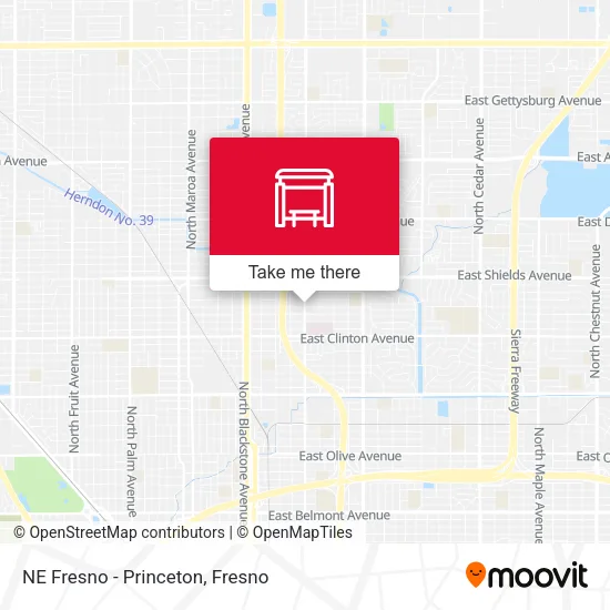 Mapa de NE Fresno - Princeton