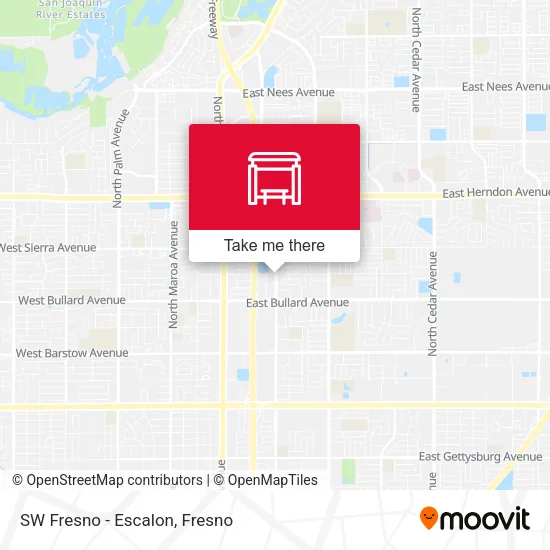 Mapa de SW Fresno - Escalon