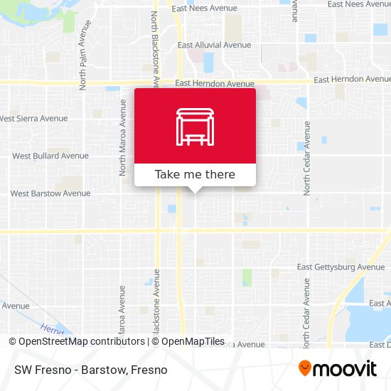 Mapa de SW Fresno - Barstow
