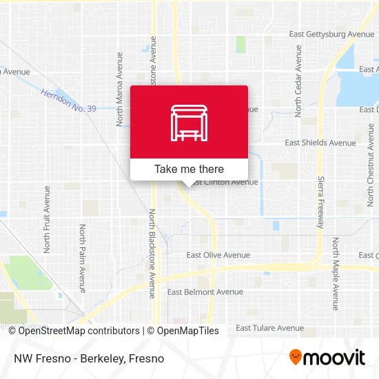 Mapa de NW Fresno - Berkeley