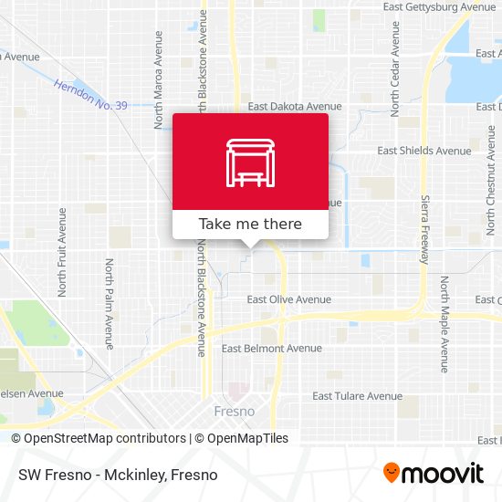 SW Fresno - Mckinley map