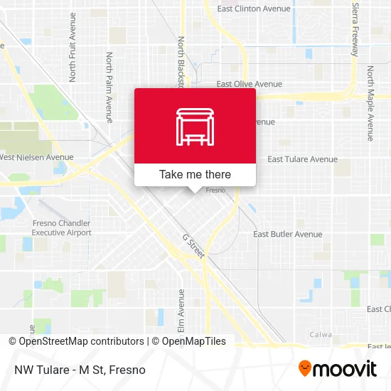 NW Tulare - M St map