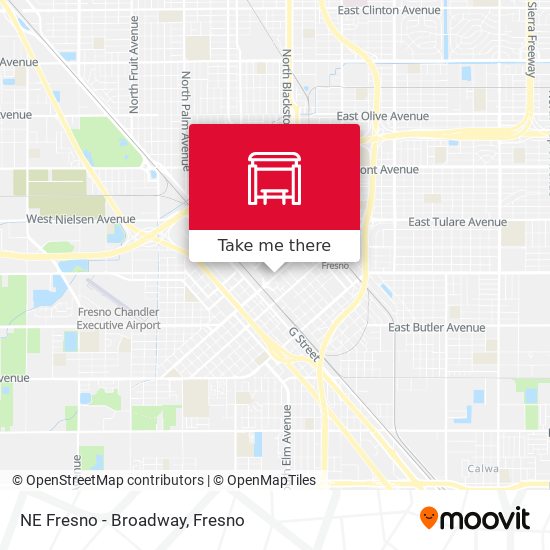 NE Fresno - Broadway map