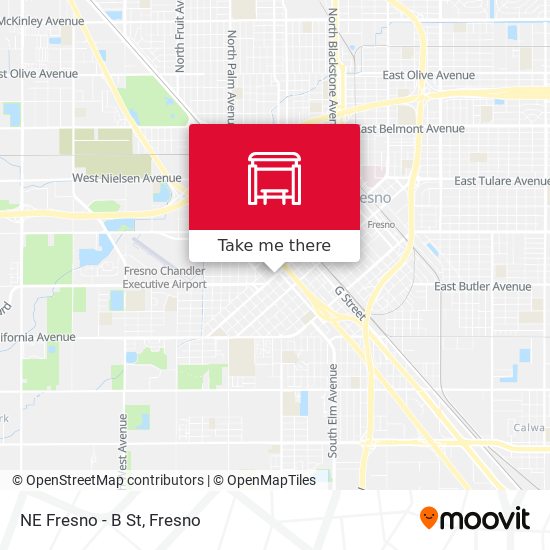 NE Fresno - B St map