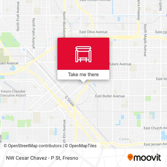 NW Cesar Chavez - P St map