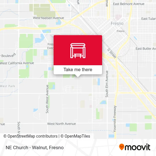 NE Church - Walnut map